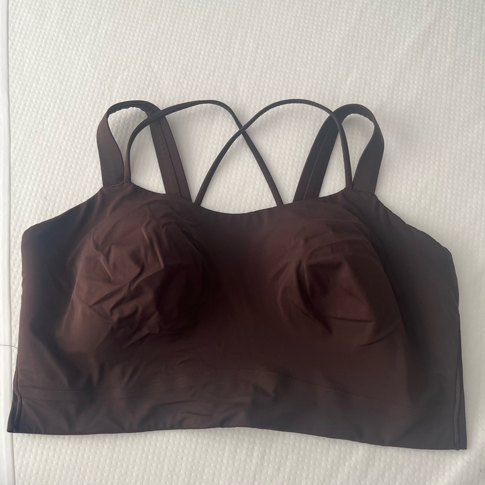 Lululemon Like a cloud longline bra size 14 color espresso